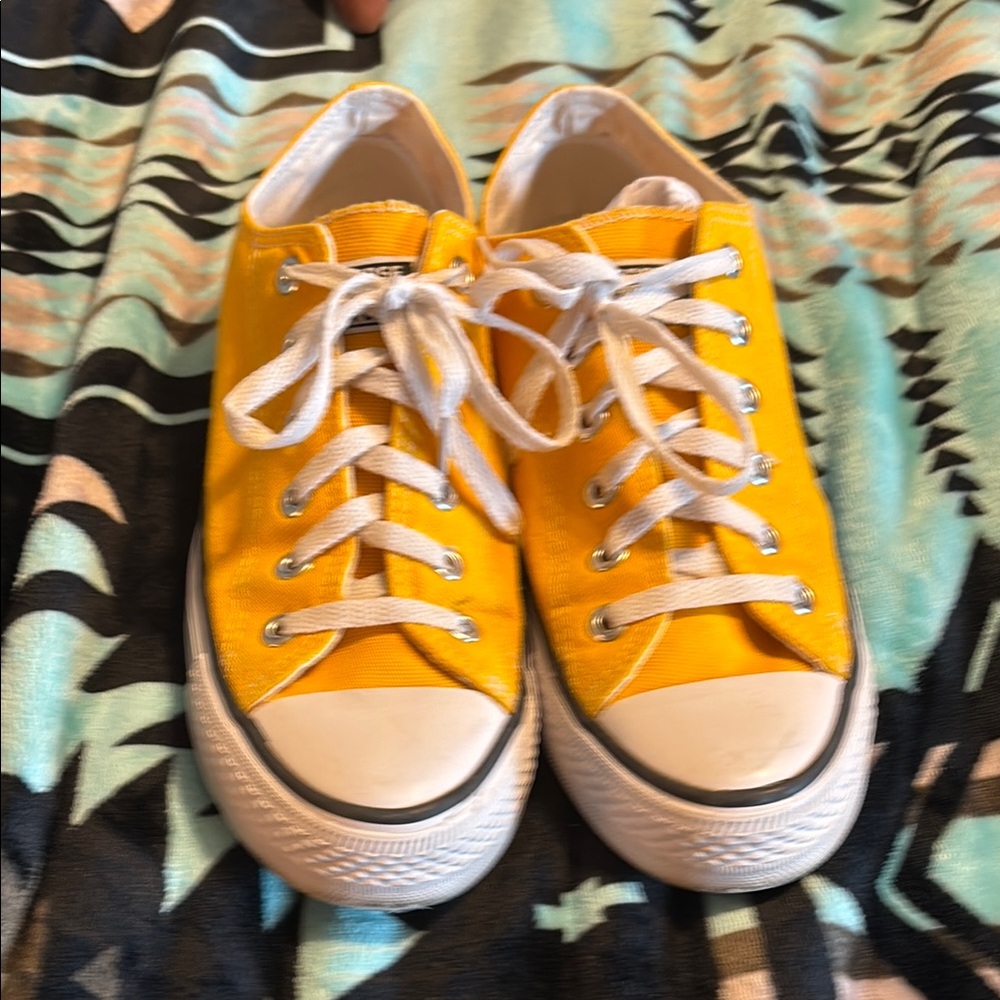 Yellow Converse sneakers
